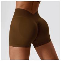Pantalones cortos de yoga sin costuras para mujer, shorts con espalda en V, realce de glúteos, ropa de gimnasio, fitness - details 22