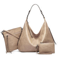 Bolso de hombro de piel sintética para mujer, conjunto de tres piezas, suave - details 55
