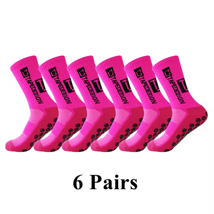 UG Calcetines de Fútbol Antideslizantes de Media Pantorrilla 6 Pares Diseño Tapado - 1