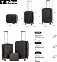 Set de 3 Maletas de Viaje - Ruedas Dobles giratorias - Neceser - Maleta de Cabina - Cerradura TSA - Ligeras - ABS - Ryanair - Resistentes - Asa telescópica - details 5