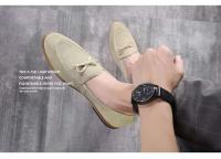 Zapatos de hombre Estilo británico Versátil Cuero genuino Arco Moda Punta puntiaguda Cierre sin cordones PU - details 9