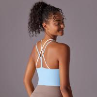 Ropa interior deportiva de realce para mujer, sujetador de Yoga para Fitness, gimnasio, entrenamiento, correr, camiseta sin mang - details 9