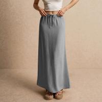Vacaciones Verano Maxi Cordón Cintura baja A e Faldas casuales Falda larga ajustada Playa Ropa de mujer - details 13