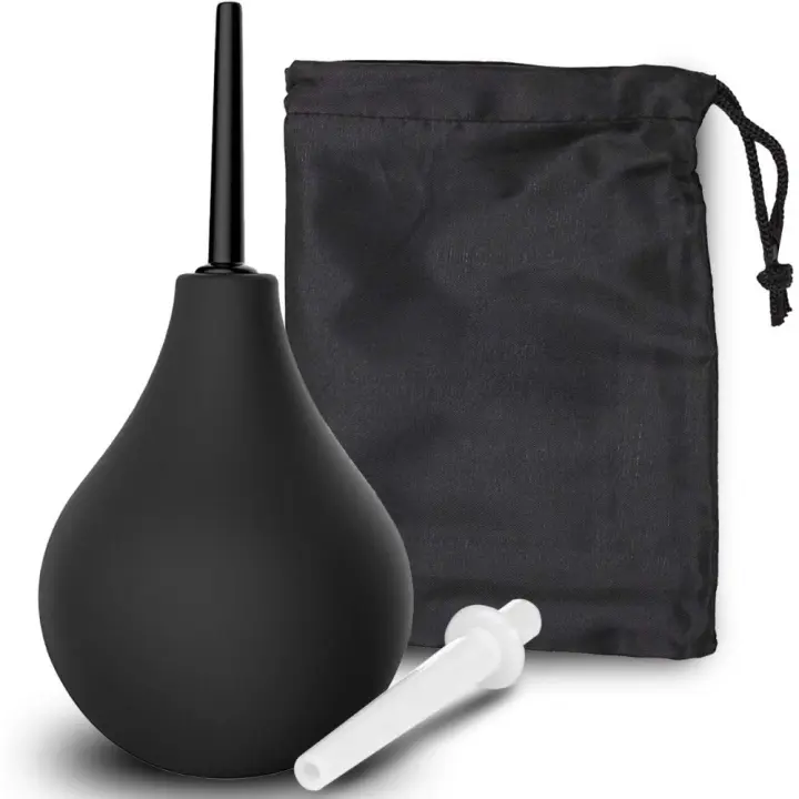 Pera Lavativa Para Limpieza De Colon, Enema Bulbo De Silicona médica, Con 2 Canulas y Bolsa De Transporte, 225 ml - 1