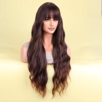 Pelucas largas y rizadas para mujer, pelo completo de aspecto Natural, transpirable, para fiestas temáticas, bodas, citas y fiestas - details 5