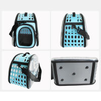 Bolsa para mascotas al aire libre, transportador plegable transparente para perros y gatos, bolso de hombro portátil transpirable - details 1