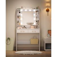 Tocador de Maquillaje con Espejo y Luz LED Estilo Morno para Dormitorio Salón 40x80x149cm - details 5