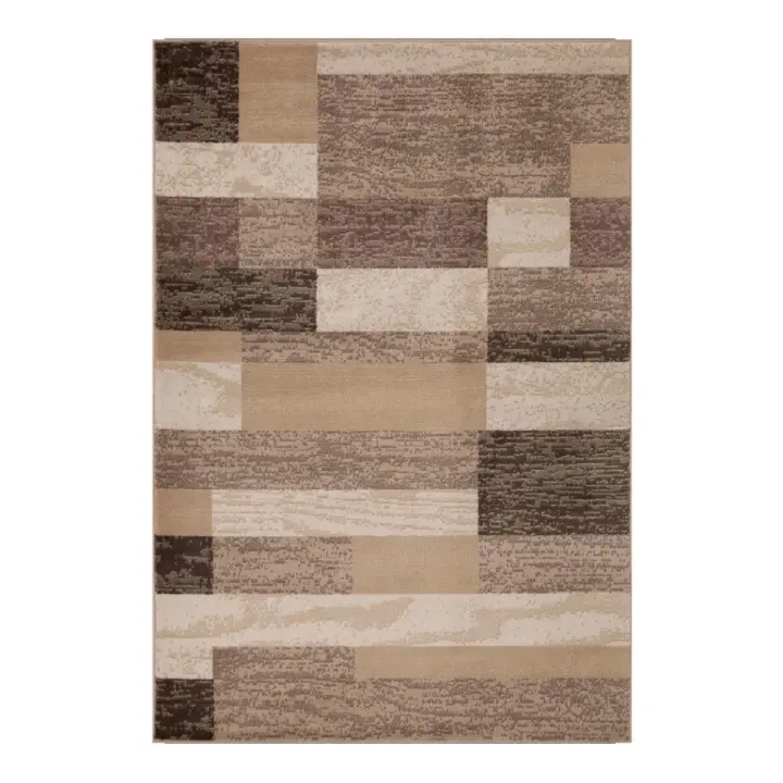 Alfombra de salón, decoración geométrica moderna, adecuada para dormitorio, oficina, salón, entrada, suelo de madera, manta de sofá resistente al desgaste y antideslizante, alfombrilla para los pies - 1