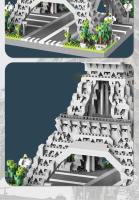 Bloques de construcción de vista de calle de la torre de París, Mini Diamante, ensamblaje de piezas pequeñas, juguete - details 8