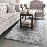 Alfombra Salon Grandes Shaggy Antideslizante Super Suave Pelo Largo Fluffy Alfombra Adecuado para la Decoración de Salas de Estar y Dormitorios (160 x 200 cm, Gris Blanco) - details 27