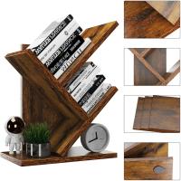 Estantería de árbol, Librería Alta de 6 Niveles Estantería Estrecha de madera con cajones para Sala de Estar, Dormitorio 38×19×112CM Marrón Rústico - details 84