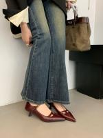 Zapatos Mary Jane Retro Punta de Cabeza Afilada, Depósito Bajo, Estilo Stiletto Versátil para Mujeres - details 10
