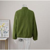 TRAFZA-abrigo liso elegante para mujer, chaqueta Bomber de manga larga con bolsillos y botones, ropa de calle informal holgada, 2023 - details 20