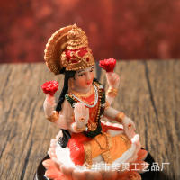 Estatua de diosa musical con Base de loto Tianmiao Yin, decoración artesanal de resina de Buda indio - details 8