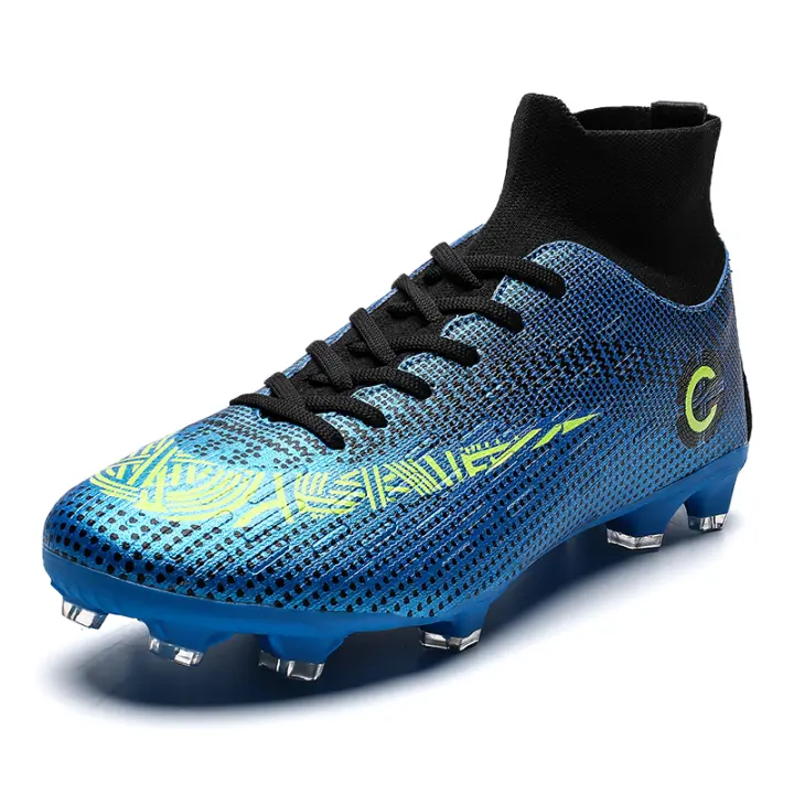 Tacos de fútbol para hombre, botas de fútbol unisex de caña alta para entrenamiento al aire libre e interior y rendimiento atlético - 1