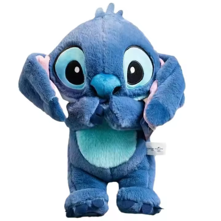 Juguetes de peluche para aliviar la ansiedad de Stitch, lindos dibujos animados, animales de juguete para calmar y aliviar la ansiedad con movimientos de respiración con bolsa de aire para que los niños y los adultos duerman (rosa) - 1