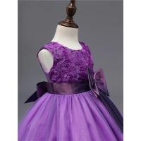 Elegante Vestido de Princesa para Niñas Talla de Flor Elegante Grandes Lazos - details 23