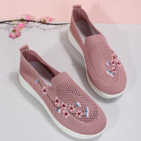 Zapatillas de deporte de malla transpirable para mujer, zapatos cómodos con flores, suaves y sólidos, a la moda, ligeros, 2022 - details 1