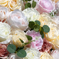 Paneles de flores artificiales para pared, telón de fondo para Banque, fiesta de boda, decoración del hogar, 12 piezas, 15,75x23,62x0,79 pulgadas - details 7