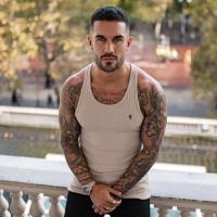 Chaleco para hombre, camiseta sin mangas con estampado deportivo para gimnasio, camiseta sin mangas elástica transpirable de secado rápido de tela a rayas - details 8