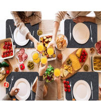 Manteles Individuales de fieltro lavables para cocina, posavasos de vidrio con aislamiento térmico, bolsas de almacenamiento para cubiertos, decoración del hogar, 3/12/18 piezas - details 10