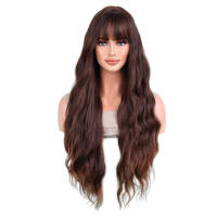 Pelucas largas y rizadas para mujer, pelo completo de aspecto Natural, transpirable, para fiestas temáticas, bodas, citas y fiestas - details 4