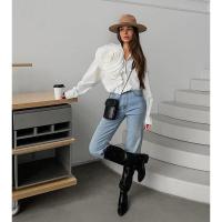 Tops con botones de estilo coreano para mujer, camisa de manga larga para blusa floral tridimensional - details 8