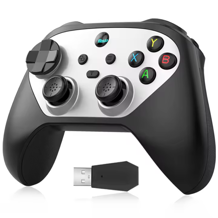 Controlador de juego para móvil inalámbrico, Joystick Hall de 1000Hz para Switch/PC/IOS/Android, Gamepad para PS4, compatible con giroscopio Turbo de seis ejes - 1