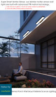 Luces LED con Sensor de movimiento para exteriores, candelabros modernos de pared Exterior, lámpara negra para casa, garaje y balcón - details 1