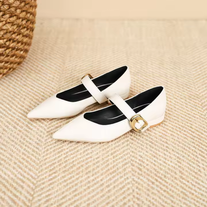 Nuevo Xiaoxiangfeng, hebilla de una palabra, tacón único puntiagudo, zapatos individuales, zapatos Lizhen - 1