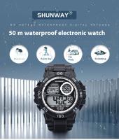 SHUNWAY 【 】 Shengwei Reloj electrónico luminoso para estudiantes deportivos impermeables multifuncionales para exteriores para hombres - details 0