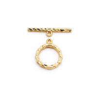 Pulsera de Tirantes Geométricos de Latón Dorado 18K Clasps para Hacer Joyería DIY - details 131