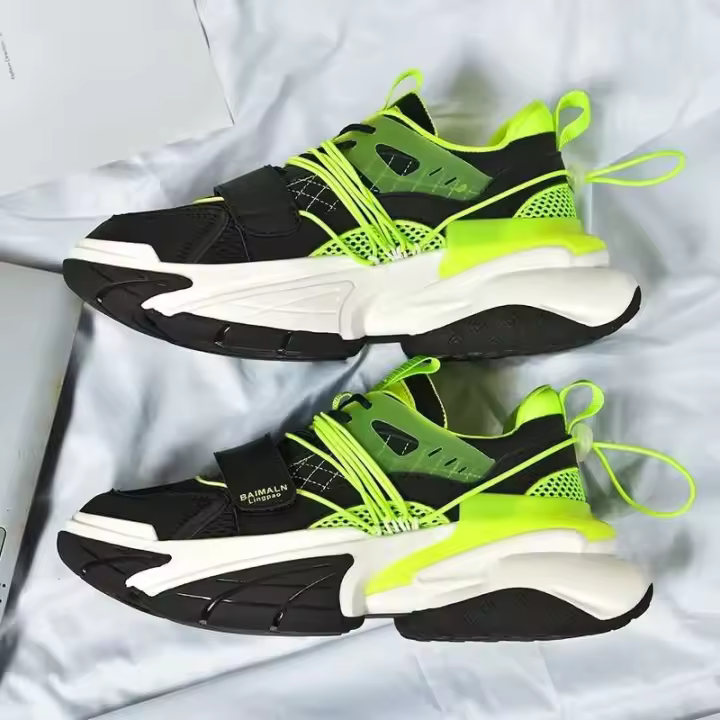Zapatos para caminar transpirables con suela gruesa de otoño, tenis con plataforma deportiva informal personalizado para hombre - 1