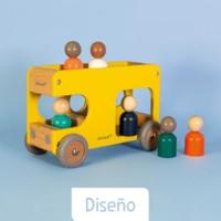 autobús de juguete de madera de diseño janod