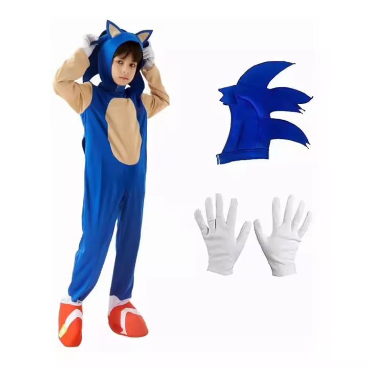 Disfraz Tipo Sonic Boom, Superheroe Erizo - 1