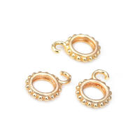 Círculo redondo de latón de Color dorado de 18K, pulseras con agujeros grandes, collares de cuentas, colgantes, conectores, suministros para fabricación de joyas - details 33