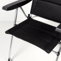 Silla Plegable Premium negra Aktive, para exterior, medidas 49x67x123 cm, de aluminio y poliéster, Peso máx. 110Kg. - details 2