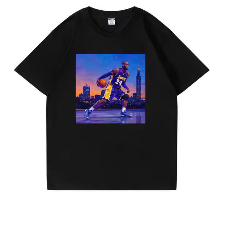 2025 camiseta para hombre camiseta negra pura 100% algodón camisetas kobe bryant camiseta blanca última novedad camiseta de la NBA - 1