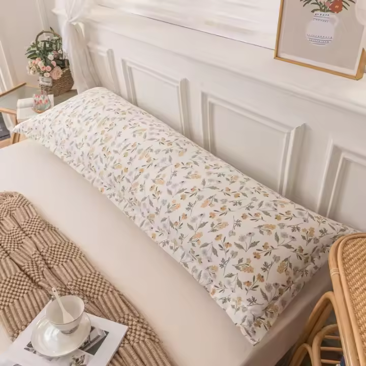 Funda de Almohada de Poliéster Suave de Gran Tamaño Cubierta de Almohada Corporal Abrazable 120-180cm - 1