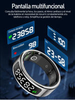 SANLEPUS R11C Anillo inteligente para hombres y mujeres con pantalla, que registra pasos, frecuencia cardíaca, calorías, sueño y estrés 24/7, incluye estuche de carga, aplicación QRing compatible con Apple y Xiaomi - details 2