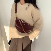 Bolso Cruzado de Cuero Falsio Elegante Correa de Cadena Chic, Diseño Sólido, Cierre de Cremallera, Perfecto para Uso Diario, Viajes y Actividades al Aire Libre - details 18