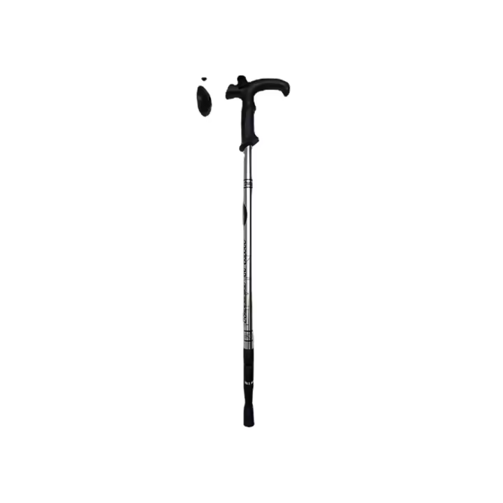 Alpenstock resistente y duradero, bastón para exteriores, bastón todoterreno, telescópico ultraligero de aluminio de tres secciones, 1 unidad - 1