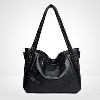 Bolso de mano de gran capacidad para mujer, bolso de hombro tipo bandolera de PU, diseño de cocodrilo retro, para uso diario - details 12