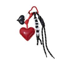 LLavero de cuerda de cuero con forma de corazón de PU, cuerda tejida con letras inglesas, cuerda trenzada, llaveros de coche Ins, colgante de bolsa de cuerda de amor antipérdida - details 4