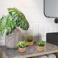 Plantas Artificiales de Eucalipto Pila de Césped Tejida de 11cm Material PE Decoración del Hogar - details 9