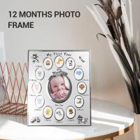 Marco de fotos para niños, regalo para bebé de mi primer año, regalo de cumpleaños para niños, adornos de decoración familiar para el hogar, marco de fotos de 12 meses - details 2