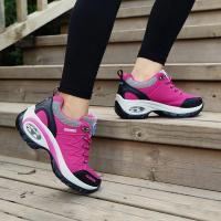Zapatillas de deporte para mujer, zapatos de plataforma cómodos y transpirables, zapatos informales con cordones a la moda para mujer, botas cortas para exteriores - details 8