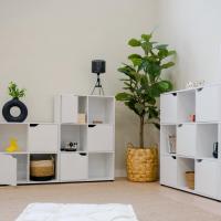 Estantería de Madera, Librería con Puerta y Compartimentos Abiertos, Mueble almacenaje, Organizador,en Color Natural de 119x29x59 cm para Estudio,Dormitorio,Salón, Oficina y Biblioteca - details 43