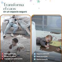 Parque Infantil Bebe 120x180cm - Corralito Bebe con 6 agarraderas y Alfombra de Juegos Acolchada - Parque Bebes para Casa Plegable con Malla Transpirable y Vayas con Protecciones - details 5