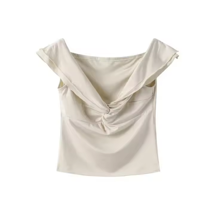 Conjunto de Moda de Verano para Mujer Top de Encaje con Cuello en V y Falda Larga de Cintura Alta - 1
